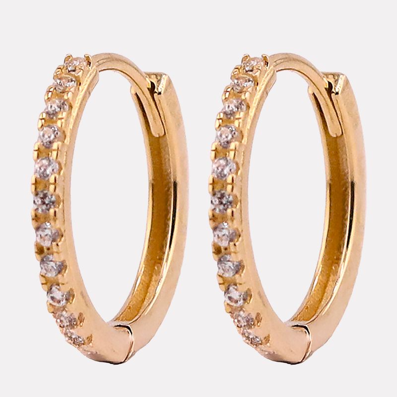 Aretes Huggies C/p 14k 1.6g
